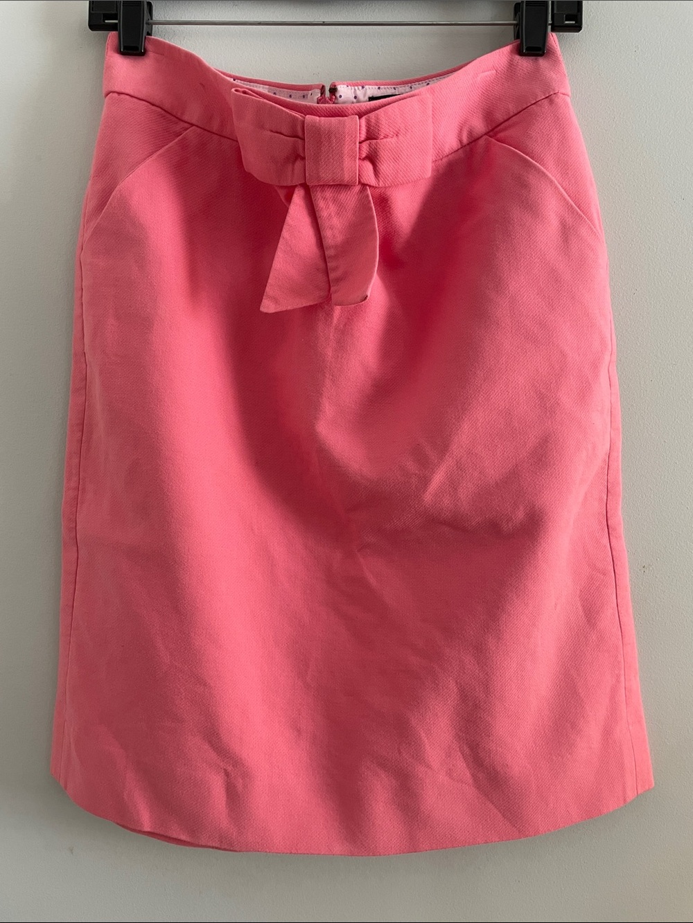 J. CREW Pink Bow-Front Pencil Skirt